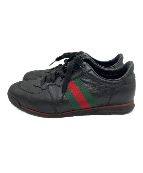 GUCCI（グッチ）GUCCI (グッチ) ローカットスニーカー ブラック サイズ:6の古着・服飾アイテム