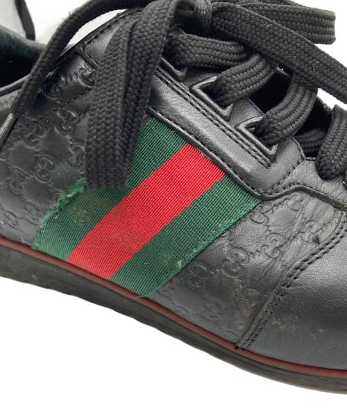 GUCCI（グッチ）GUCCI (グッチ) ローカットスニーカー ブラック サイズ:6の古着・服飾アイテム