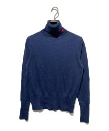Vivienne Westwood RED LABEL（ヴィヴィアンウエストウッドレッドレーベル）の古着「オーブ刺繍タートルネックニット」｜ネイビー