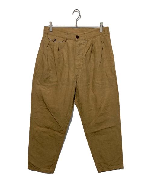 NIGEL CABOURN（ナイジェルケーボン）NIGEL CABOURN (ナイジェルケーボン) FOUR PLEAT PANT リネンパンツ ベージュ サイズ:34の古着・服飾アイテム