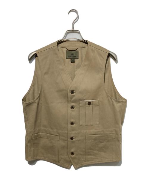 NIGEL CABOURN（ナイジェルケーボン）NIGEL CABOURN (ナイジェルケーボン) コットンミリタリーベスト ベージュ サイズ:52の古着・服飾アイテム