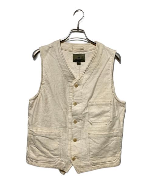 NIGEL CABOURN（ナイジェルケーボン）NIGEL CABOURN (ナイジェルケーボン) モールスキンワークベスト アイボリー サイズ:52の古着・服飾アイテム