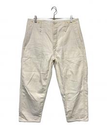 NIGEL CABOURN（ナイジェルケーボン）の古着「ヘビーキャンバスモールスキンベイカーパンツ」｜アイボリー