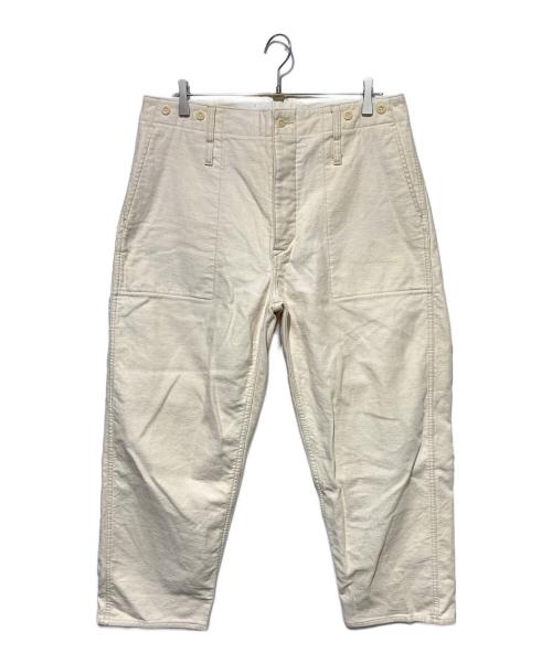 NIGEL CABOURN（ナイジェルケーボン）NIGEL CABOURN (ナイジェルケーボン) ヘビーキャンバスモールスキンベイカーパンツ アイボリー サイズ:36の古着・服飾アイテム