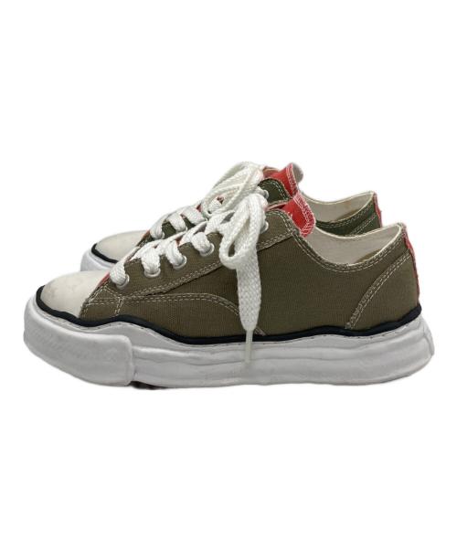 Maison MIHARA YASUHIRO（メゾン ミハラ ヤスヒロ）Maison MIHARA YASUHIRO (メゾン ミハラ ヤスヒロ) ローカットスニーカー ベージュ×オリーブ サイズ:42の古着・服飾アイテム