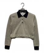 BOWTEバウト）の古着「24AW METALLIC THREAD POLO COLLAR  ニットポロシャツ」｜ベージュ