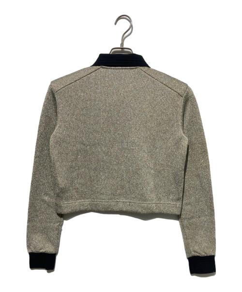 BOWTE（バウト）BOWTE (バウト) 24AW METALLIC THREAD POLO COLLAR  ニットポロシャツ ベージュ サイズ:Freeの古着・服飾アイテム