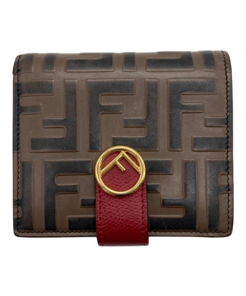 FENDI（フェンディ）FENDI (フェンディ) 2つ折り財布 ブラウンの古着・服飾アイテム