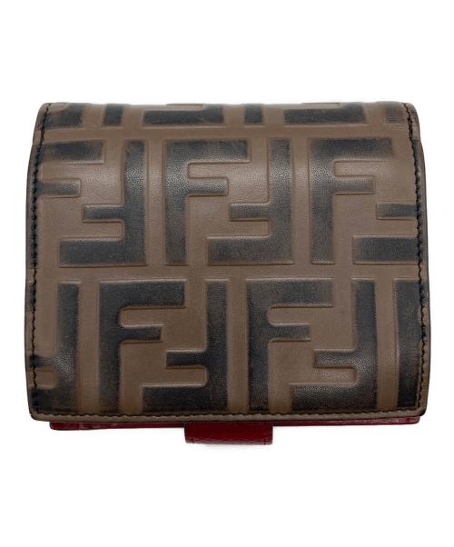 FENDI（フェンディ）FENDI (フェンディ) 2つ折り財布 ブラウンの古着・服飾アイテム