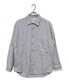 STONE ISLAND（ストーンアイランド）の古着「マリーナ ストライプ オックスフォードシャツ」｜ホワイト×ブルー