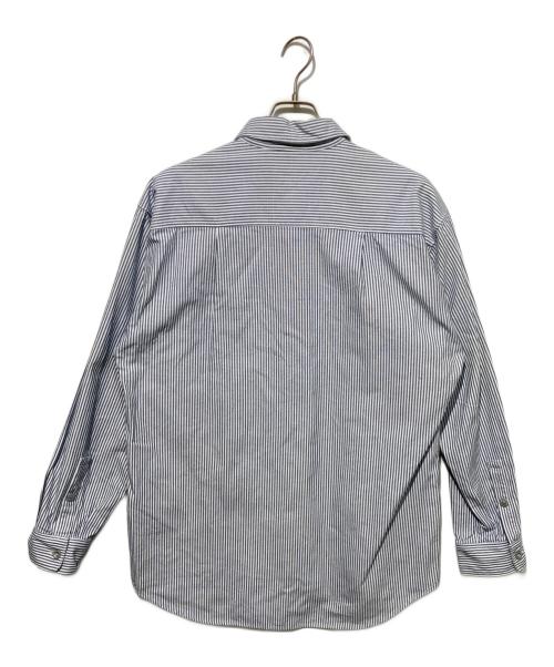 STONE ISLAND（ストーンアイランド）STONE ISLAND (ストーンアイランド) マリーナ ストライプ オックスフォードシャツ ホワイト×ブルー サイズ:Mの古着・服飾アイテム