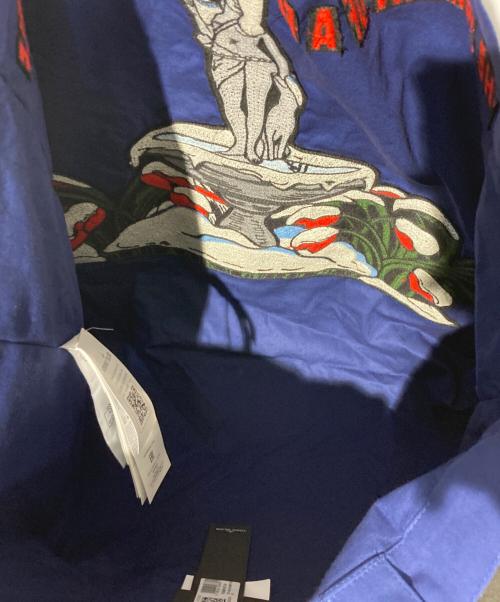 STONE ISLAND（ストーンアイランド）STONE ISLAND (ストーンアイランド) ロゴ刺繍トートバッグ ネイビーの古着・服飾アイテム