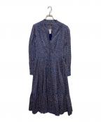 BROOKS BROTHERSブルックスブラザーズ）の古着「リバティプリントワンピース」｜ネイビー