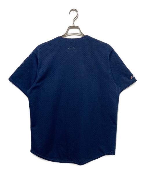Majestic（マジェスティック）Majestic (マジェスティック) ベースボールシャツ ネイビー サイズ:XLの古着・服飾アイテム