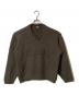 stussy（ステューシー）の古着「EMBROIDERED V-NECK LOGO SWEATER」｜ブラウン