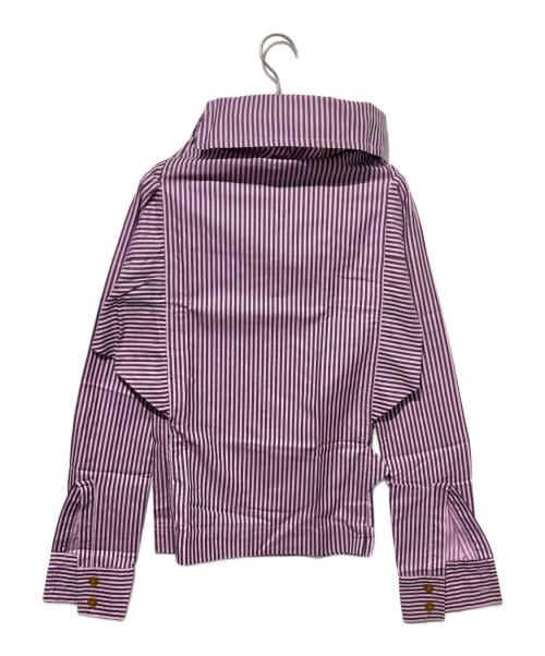 Vivienne Westwood LONDON（ヴィヴィアンウエストウッド ロンドン）Vivienne Westwood LONDON (ヴィヴィアンウエストウッド ロンドン) スクエアアシンメトリーシャツ ピンク サイズ:UK10の古着・服飾アイテム