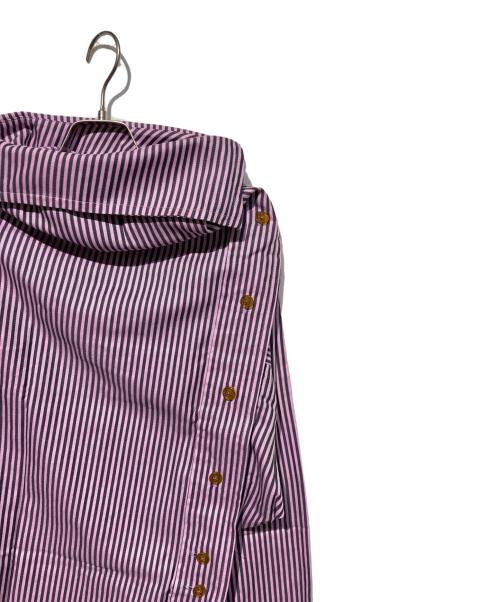 Vivienne Westwood LONDON（ヴィヴィアンウエストウッド ロンドン）Vivienne Westwood LONDON (ヴィヴィアンウエストウッド ロンドン) スクエアアシンメトリーシャツ ピンク サイズ:UK10の古着・服飾アイテム