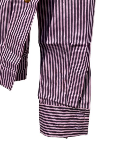 Vivienne Westwood LONDON（ヴィヴィアンウエストウッド ロンドン）Vivienne Westwood LONDON (ヴィヴィアンウエストウッド ロンドン) スクエアアシンメトリーシャツ ピンク サイズ:UK10の古着・服飾アイテム