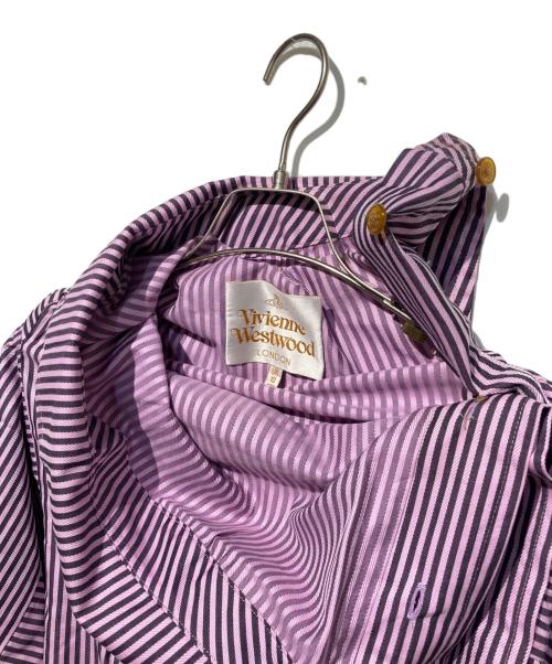 Vivienne Westwood LONDON（ヴィヴィアンウエストウッド ロンドン）Vivienne Westwood LONDON (ヴィヴィアンウエストウッド ロンドン) スクエアアシンメトリーシャツ ピンク サイズ:UK10の古着・服飾アイテム