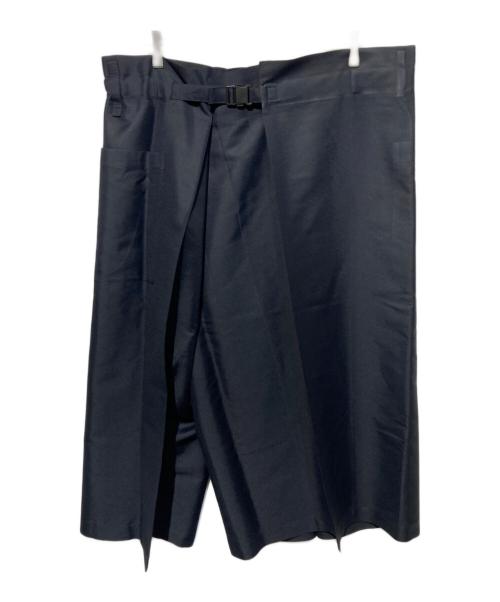 me ISSEY MIYAKE（ミーイッセイ ミヤケ）me ISSEY MIYAKE (ミーイッセイ ミヤケ) FLAT BOTTOM ラップワイドパンツ ブラック サイズ:無しの古着・服飾アイテム