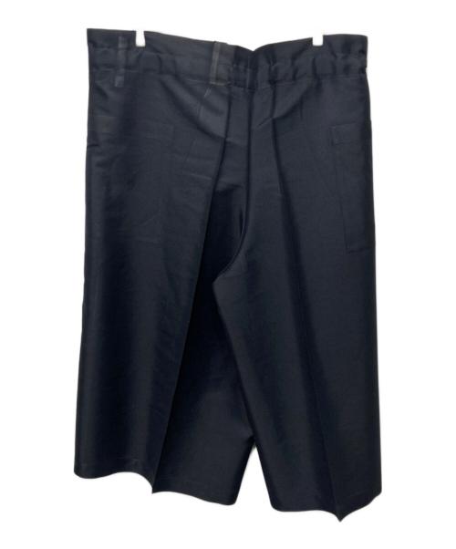 me ISSEY MIYAKE（ミーイッセイ ミヤケ）me ISSEY MIYAKE (ミーイッセイ ミヤケ) FLAT BOTTOM ラップワイドパンツ ブラック サイズ:無しの古着・服飾アイテム