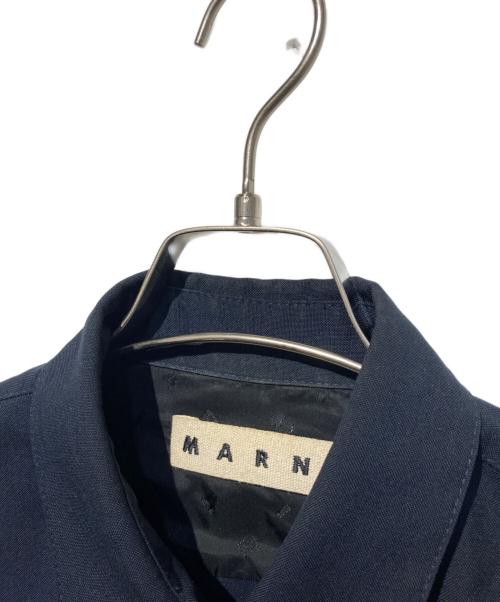 MARNI（マルニ）MARNI (マルニ) トロピカルウールシャツ ネイビー サイズ:44の古着・服飾アイテム