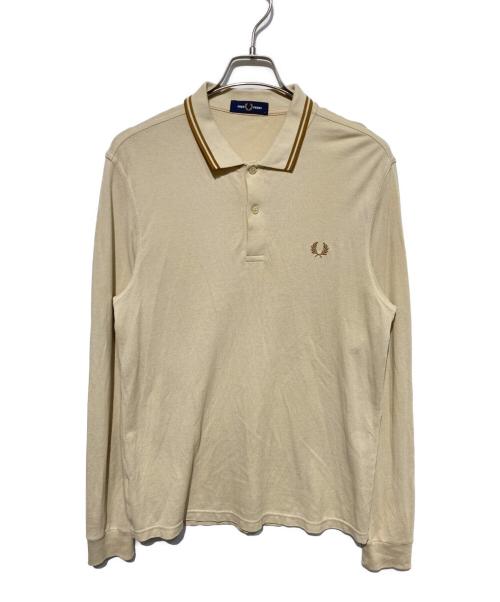 FRED PERRY（フレッドペリー）FRED PERRY (フレッドペリー) ロングスリーブポロシャツ ベージュ サイズ:Ｍの古着・服飾アイテム