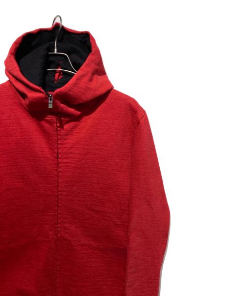 wjk（ダブルジェイケー）wjk (ダブルジェイケー) ヘビーウェイトジップパーカー レッド サイズ:Lの古着・服飾アイテム