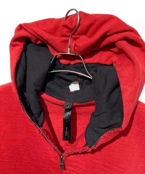 wjk（ダブルジェイケー）wjk (ダブルジェイケー) ヘビーウェイトジップパーカー レッド サイズ:Lの古着・服飾アイテム