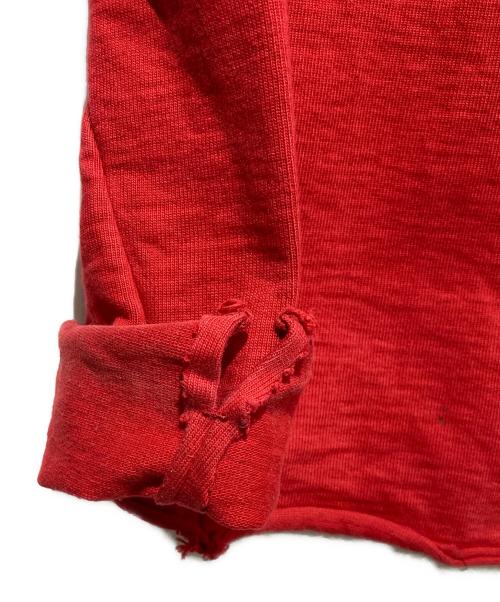 wjk（ダブルジェイケー）wjk (ダブルジェイケー) ヘビーウェイトジップパーカー レッド サイズ:Lの古着・服飾アイテム