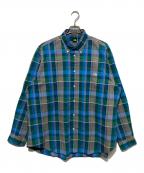 THE NORTH FACEザ ノース フェイス）の古着「ロングスリーブマドラスシャツ」｜ブルー