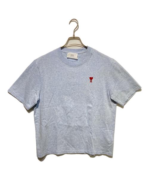 AMI Alexandre Mattiussi（アミアレクサンドルマテュッシ）AMI Alexandre Mattiussi (アミアレクサンドルマテュッシ) ロゴ刺繍Tシャツ ブルー サイズ:XSの古着・服飾アイテム