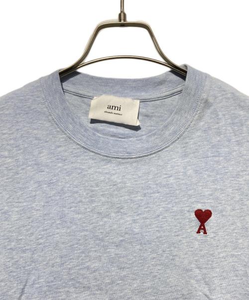 AMI Alexandre Mattiussi（アミアレクサンドルマテュッシ）AMI Alexandre Mattiussi (アミアレクサンドルマテュッシ) ロゴ刺繍Tシャツ ブルー サイズ:XSの古着・服飾アイテム