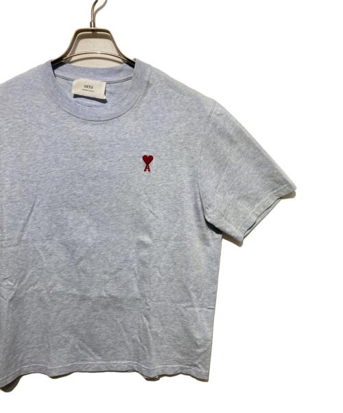 AMI Alexandre Mattiussi（アミアレクサンドルマテュッシ）AMI Alexandre Mattiussi (アミアレクサンドルマテュッシ) ロゴ刺繍Tシャツ ブルー サイズ:XSの古着・服飾アイテム