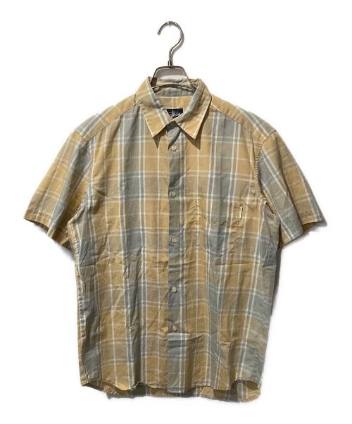 stussy（ステューシー）stussy (ステューシー) チェックシャツ ベージュ サイズ:Sの古着・服飾アイテム