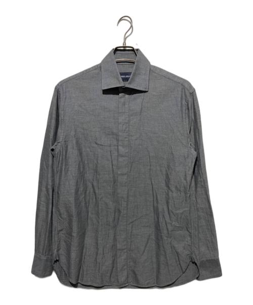 GIORGIO ARMANI（ジョルジオアルマーニ）GIORGIO ARMANI (ジョルジオアルマーニ) 比翼シャツ グレー サイズ:38/15の古着・服飾アイテム