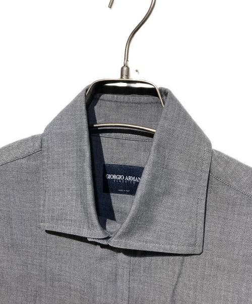 GIORGIO ARMANI（ジョルジオアルマーニ）GIORGIO ARMANI (ジョルジオアルマーニ) 比翼シャツ グレー サイズ:38/15の古着・服飾アイテム