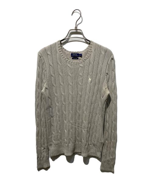 POLO RALPH LAUREN（ポロ・ラルフローレン）POLO RALPH LAUREN (ポロ・ラルフローレン) ピマコットンケーブルニット グレー サイズ:Mの古着・服飾アイテム