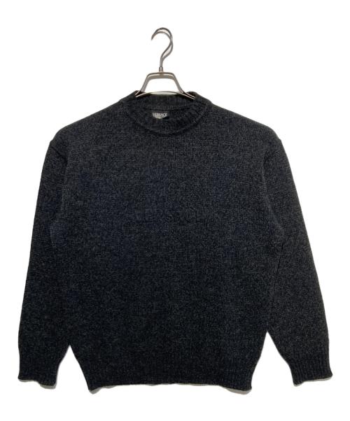 VERSACE JEANS COUTURE（ヴェルサーチ ジーンズクチュール）VERSACE JEANS COUTURE (ヴェルサーチ ジーンズクチュール) クルーネックニット グレー サイズ:Lの古着・服飾アイテム