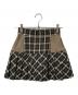 ANDMARY（アンドマリー）の古着「Coco check pleats skirt」｜ブラック×ベージュ