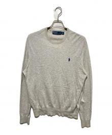 POLO RALPH LAUREN（ポロ・ラルフローレン）の古着「カシミヤ混クルーネックニット」｜グレー