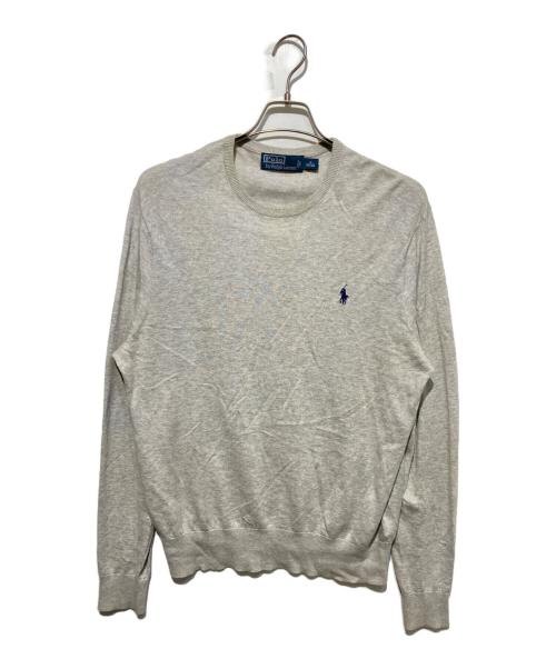 POLO RALPH LAUREN（ポロ・ラルフローレン）POLO RALPH LAUREN (ポロ・ラルフローレン) カシミヤ混クルーネックニット グレー サイズ:Mの古着・服飾アイテム