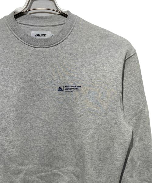 PALACE（パレス）PALACE (パレス) SHOP LOCATOR CREW スウェット グレー サイズ:Ｍの古着・服飾アイテム