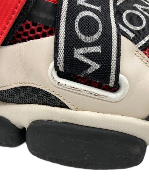 MONCLER（モンクレール）MONCLER (モンクレール) BAKARY SCARPA スリッポン ベージュ×レッド サイズ:41の古着・服飾アイテム