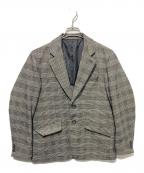 MEN'S BIGIメンズビギ）の古着「グレンチェックモール テーラードジャケット」｜ホワイト×ブラック
