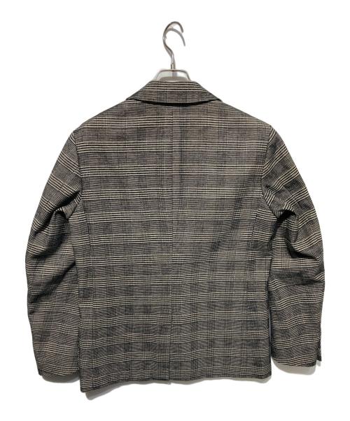 MEN'S BIGI（メンズビギ）MEN'S BIGI (メンズビギ) グレンチェックモール テーラードジャケット ホワイト×ブラック サイズ:02の古着・服飾アイテム