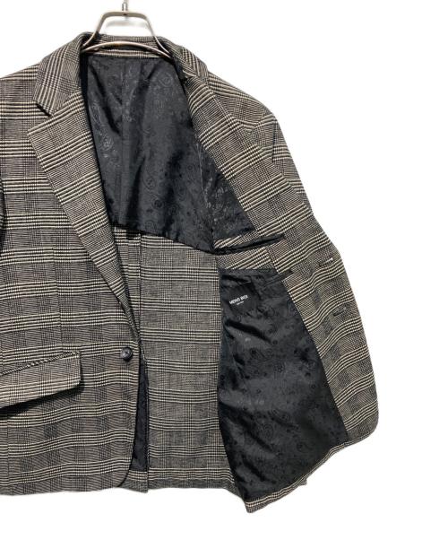 MEN'S BIGI（メンズビギ）MEN'S BIGI (メンズビギ) グレンチェックモール テーラードジャケット ホワイト×ブラック サイズ:02の古着・服飾アイテム
