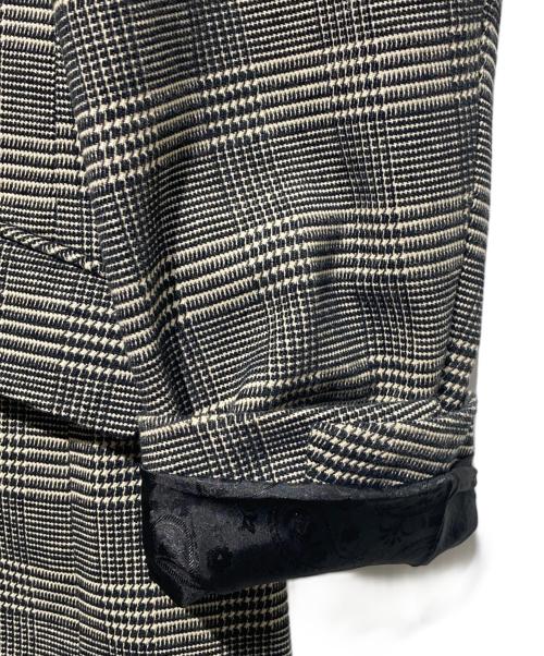 MEN'S BIGI（メンズビギ）MEN'S BIGI (メンズビギ) グレンチェックモール テーラードジャケット ホワイト×ブラック サイズ:02の古着・服飾アイテム