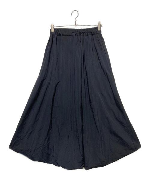 crewre（クルーレ）crewre (クルーレ) ナイロンドレープマキシスカート ブラック サイズ:3の古着・服飾アイテム
