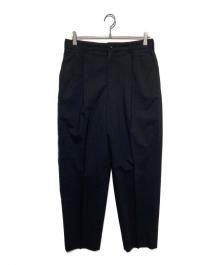 COMME des GARCONS HOMME（コムデギャルソン オム）の古着「2タックウールスラックス」｜ブラック
